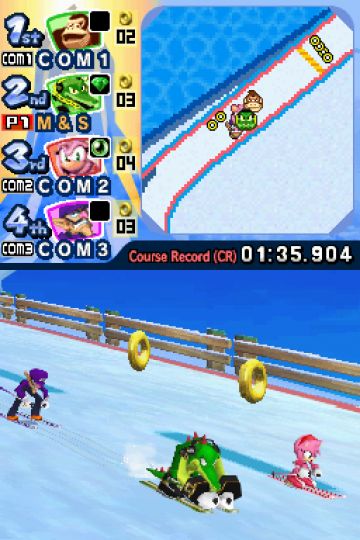 Immagine -7 del gioco Mario & Sonic ai Giochi Olimpici Invernali per Nintendo DS